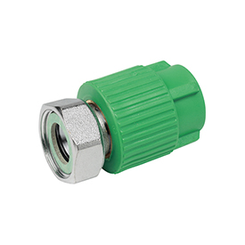 H115 — Düz bağlantı parçası, 3 parçalı, pirinç somunlu, dişi füzyon kaynak bağlantılı