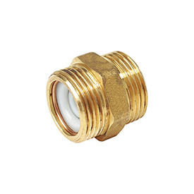 R189V — Çek vanalı nipel, erkek-erkek bağlantılı