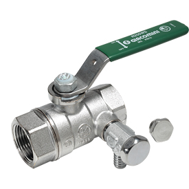 R250WS — Küresel vana, dişi-dişi bağlantılı, tahliye musluklu