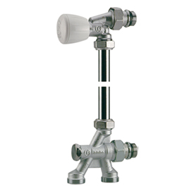 R438 — Köşe vana ve geri dönüş vanası grubu, çift borulu sistemler için