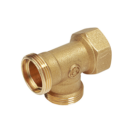 R571R — T bağlantı parçası, dişi vida ve döşeme adaptörü bağlantılı