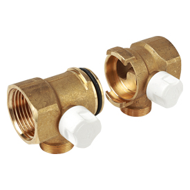 R585T — Bitiş manifoldu çifti, bayonet bağlantılı, kesme vanalı