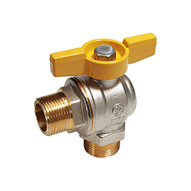 R782G — Köşe küresel vana, erkek-erkek bağlantılı, EN331:2015 onaylı