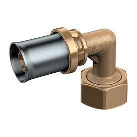 RM130SP — 90° dirsek bağlantı parçası, düz yataklı sabit somun